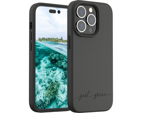 Coque iPhone 14 Pro Natura Noire - Eco-conçue Just Green