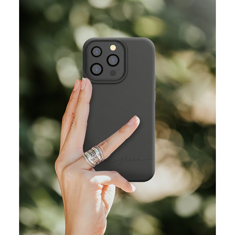 Coque iPhone 13 Pro Natura Noire - Eco-conçue Just Green