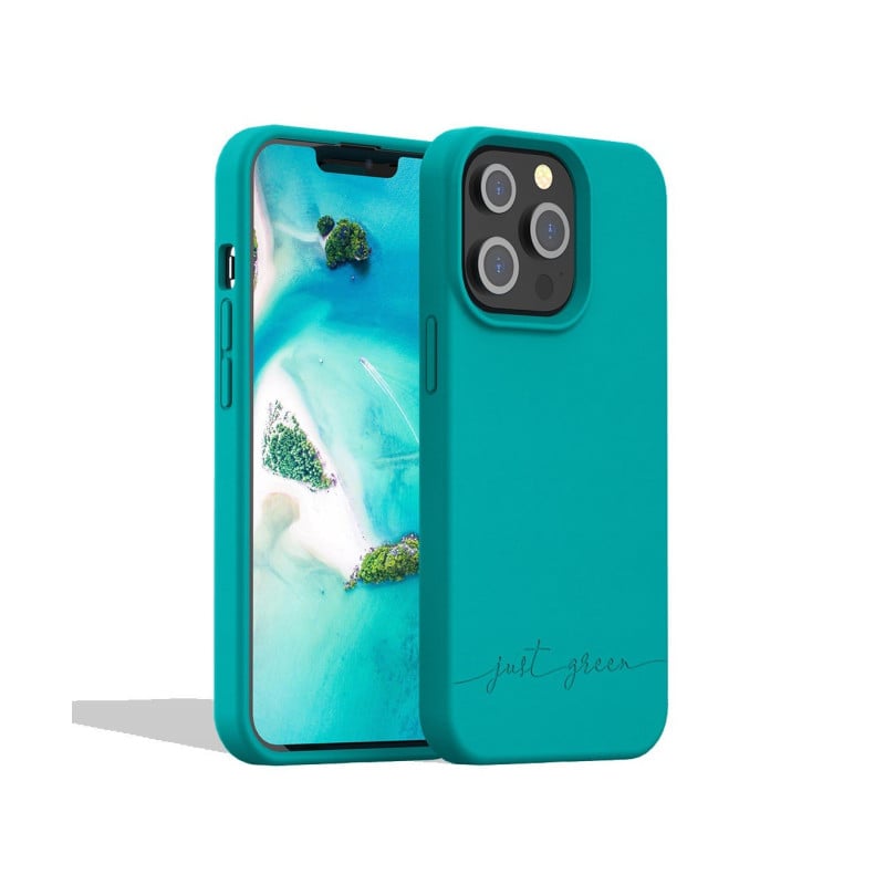 Coque iPhone 13 Pro Natura Blue Lagoon - Eco-conçue Just Green