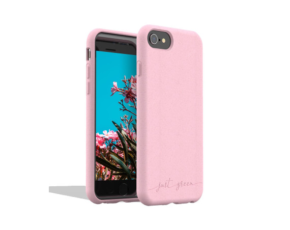 Coque iPhone SE 2022/SE/8/7/6S/6 Natura Baby Pink - Eco-conçue Just Green