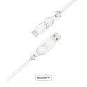Câble synchro et charge micro USB Blanc 2.1A 2m Just green