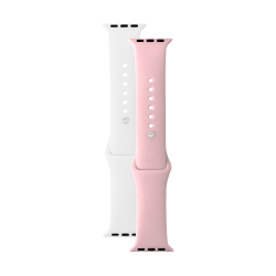 Pack de 2 Bracelets Active pour Apple Watch 38-40mm Beige et Rose Bigben