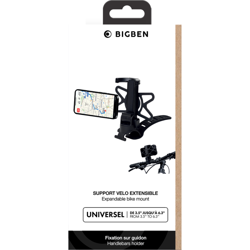 Support vélo double fixation silicone Universel Bigben