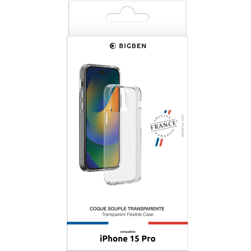 Bigben - Coque + Verre Trempé Apple iPhone 15, Bigben - Coque, étui  smartphone - Rue du Commerce