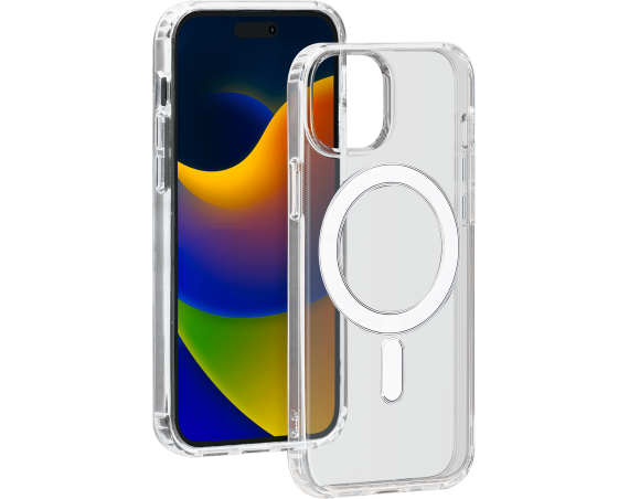 Coque iPhone 15 Plus Compatible MagSafe Hybride Transparente Bigben