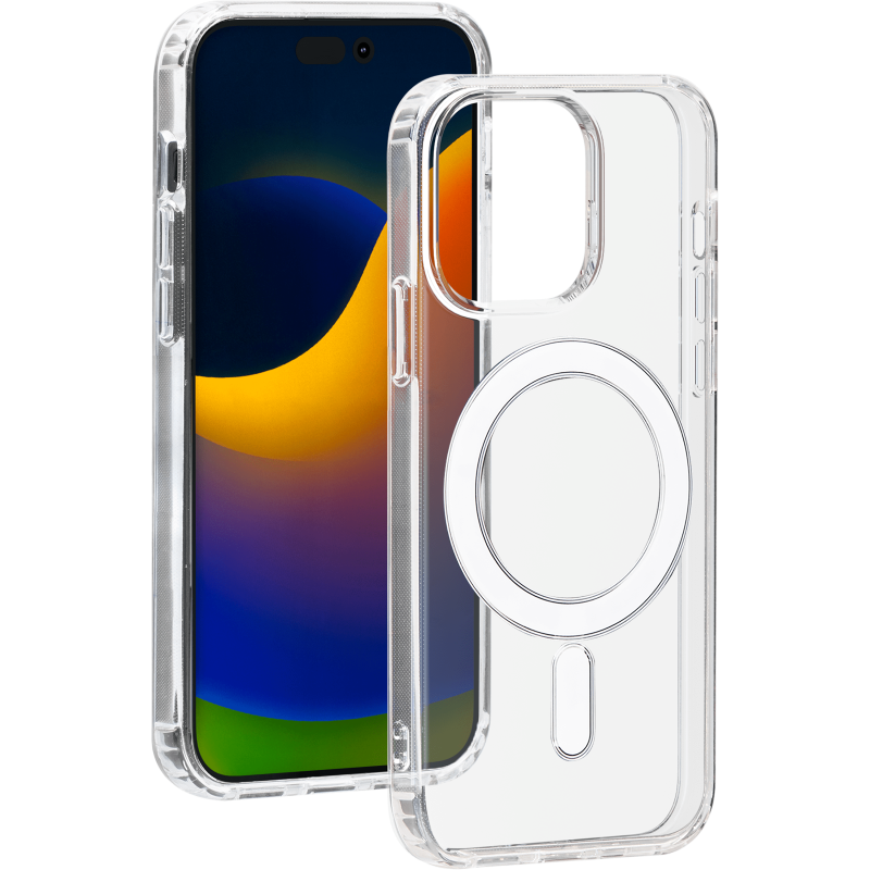 Coque iPhone 15 Pro Max Compatible MagSafe Hybride Transparente Bigben