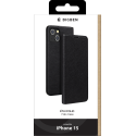 Etui Folio iPhone 15 Noir - Porte-carte intégré Bigben