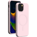Coque iPhone 15 Plus Compatible MagSafe Silicone Rose Bigben
