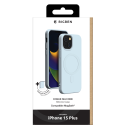 Coque iPhone 15 Plus Compatible MagSafe Silicone Bleue Bigben