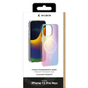 Coque iPhone 15 Pro Max Compatible MagSafe Hybride Semi-transparente Irisée Bigben