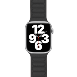 Bracelet Cuir pour Apple Watch 42-44-45-49mm Noir/Marron Bigben