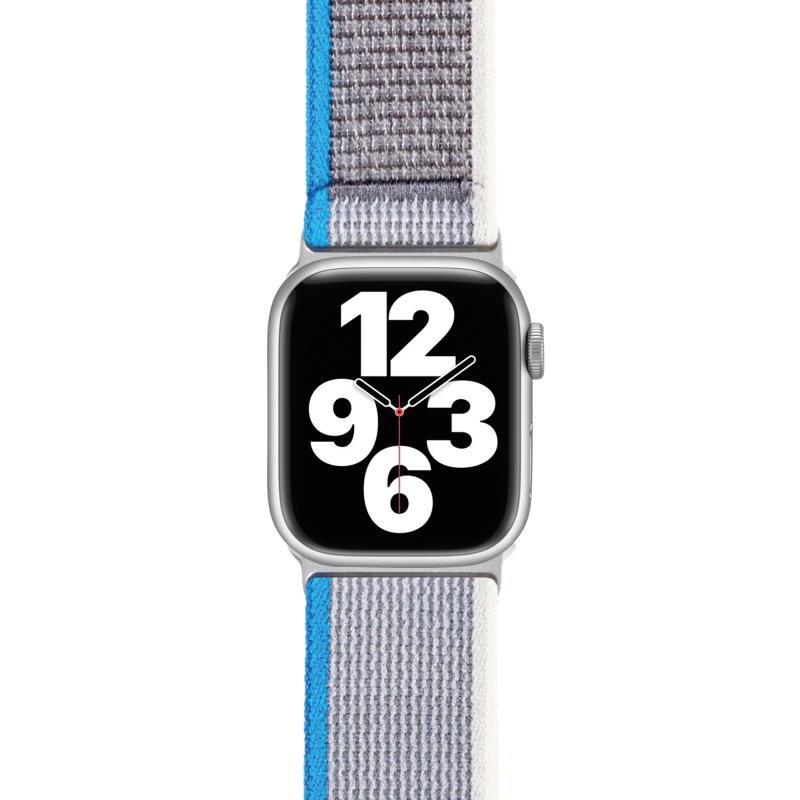 Bracelet Trail pour Apple Watch 38-40-41mm Gris et Bleu Bigben