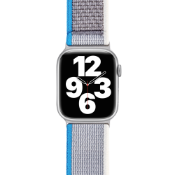 Bracelet Trail pour Apple Watch 42-44-45-49mm Gris et Bleu Bigben