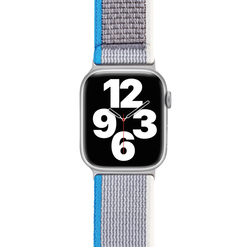 Bracelet Trail pour Apple Watch 42-44-45-49mm Gris et Bleu Bigben