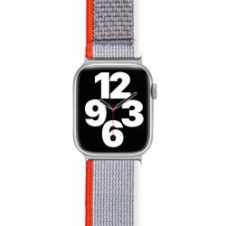 Bracelet Trail pour Apple Watch 42-44-45-49mm Gris et Rouge Bigben