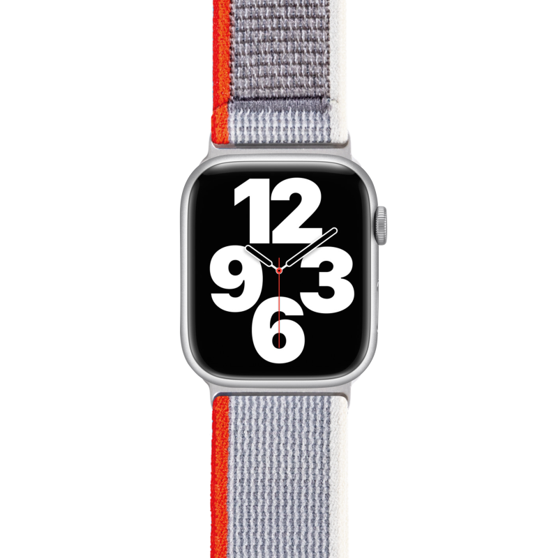 Bracelet Trail pour Apple Watch 42-44-45-49mm Gris et Rouge Bigben