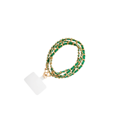 Bandoulière téléphone Universelle Chaîne Gold + Verte Bigben