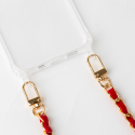 Bandoulière téléphone Universelle Chaîne Gold + Rouge Bigben