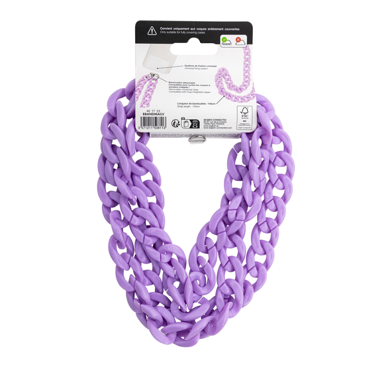 Bandoulière Universelle Mailles Violette Bigben