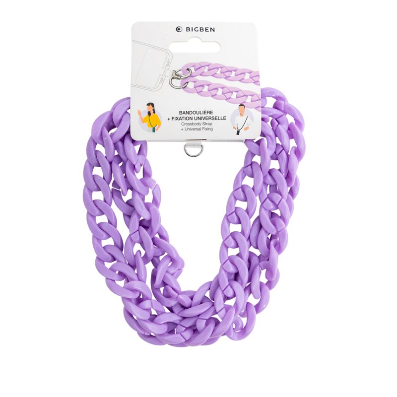 Bandoulière Universelle Mailles Violette Bigben