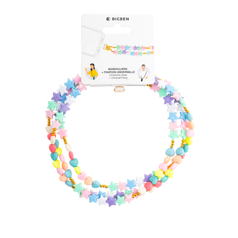 Bandoulière Universelle Perles Etoiles Bigben