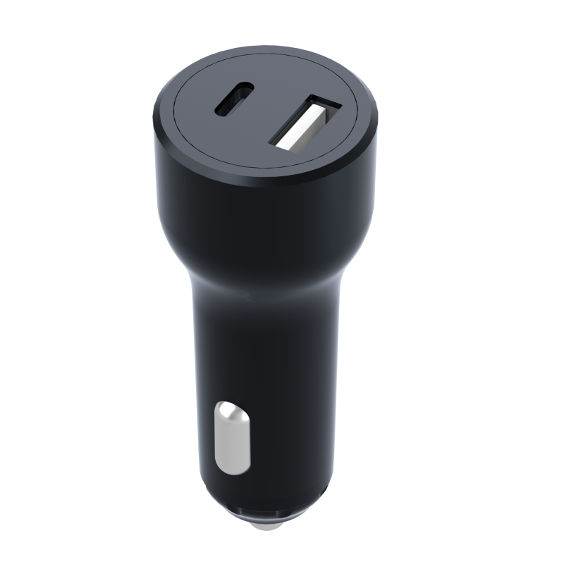 Double Chargeur voiture USB A+C 32W (12+20W) Power Delivery Noir Bigben