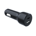Double Chargeur voiture USB A+C 32W (12+20W) Power Delivery Noir Bigben