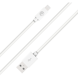 Câble USB A/Lightning 2m 2.4A Blanc Bigben