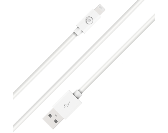 Câble USB A/Lightning 2m 2.4A Blanc Bigben