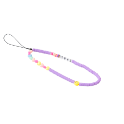 Dragonne Bijou de téléphone Universelle LOVE Violette Bigben