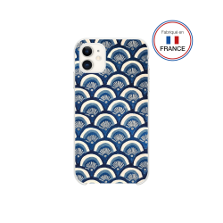 Coque Résine iPhone XR / 11 Ecailles bleues - Fabriquée en France Bigben