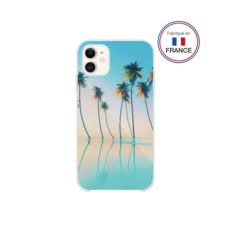 Coque Résine iPhone XR / 11 Palmiers - Fabriquée en France Bigben