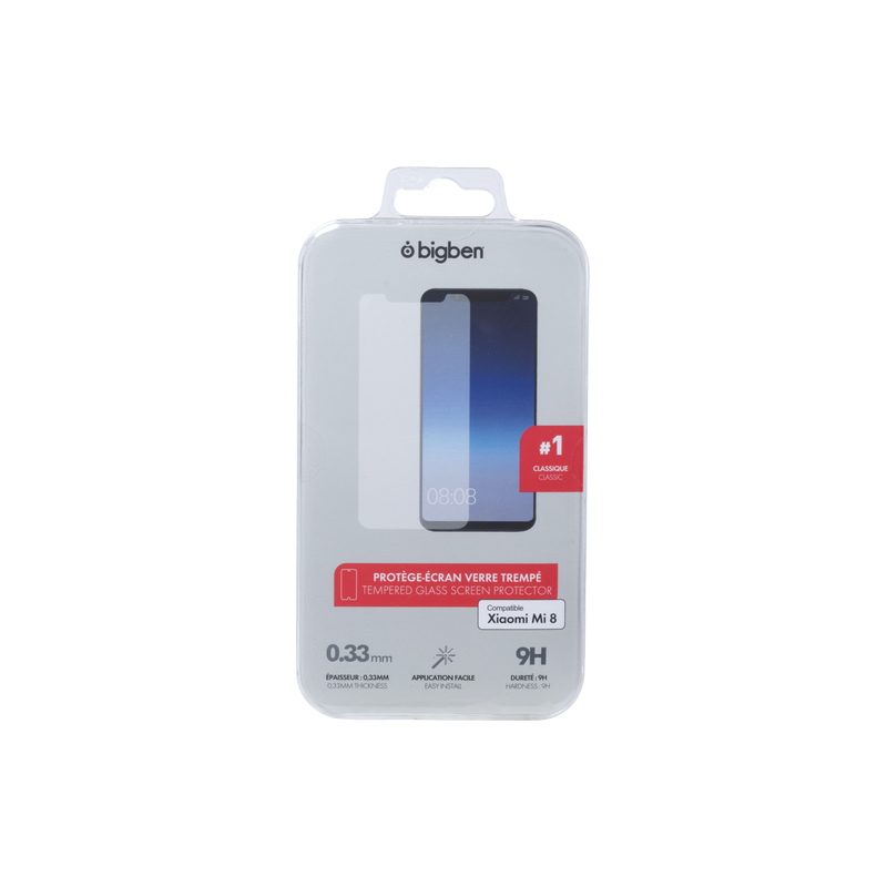 Protège-écran en verre trempé pour Xiaomi Mi 8