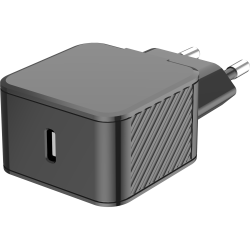 Chargeur maison 25W Power Delivery Noir - 100% Plastique recyclé Bigben