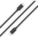 Câble USB C/USB C 2m Noir - 3A - 100% Plastique recyclé Bigben