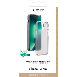 Coque iPhone 13 Pro Souple Transparente Bigben
