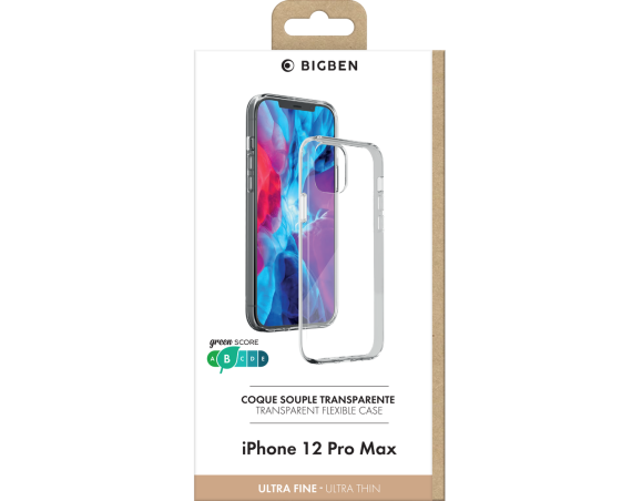 Coque iPhone 12 Pro Max Souple Transparente Bigben