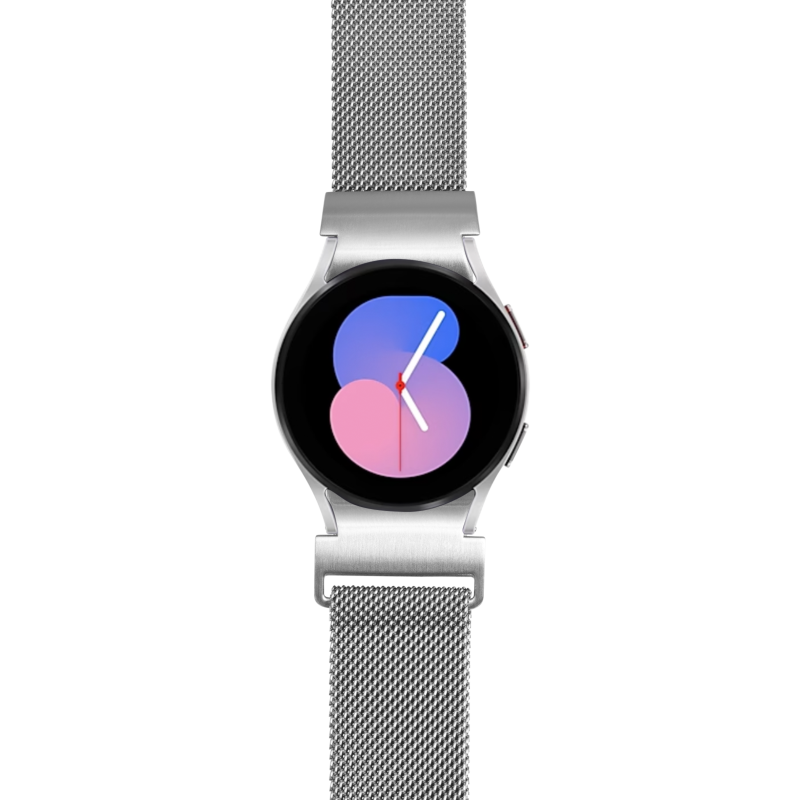 Bracelet milanais argenté Bigben pour Galaxy Watch 6/5/4 (toutes versions pro & classic)