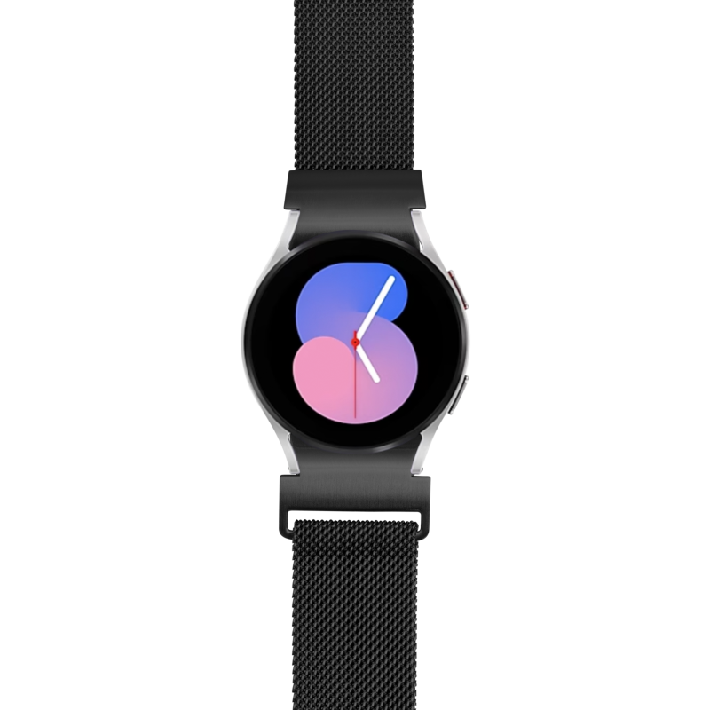 Bracelet milanais en acier graphite pour Samsung Galaxy Watch 4, 5 et 6 - Bigben