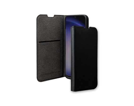 Etui Folio Wallet Samsung Galaxy S24 Support vidéo Noir - 65% Plastique recyclé Certifié GRS Bigben