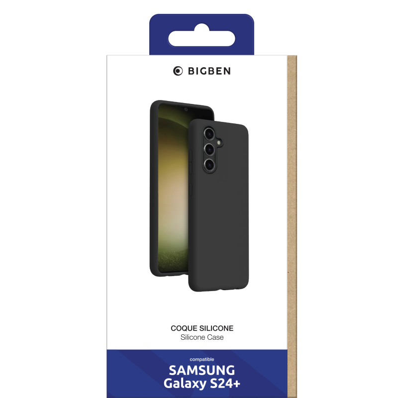 Coque Silicone SoftTouch Noire pour Samsung Galaxy S24+ Bigben