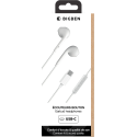 Ecouteurs USB C - 70% Plastique recyclé Blanc Bigben
