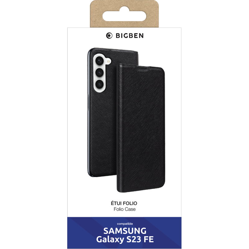 Etui Folio Samsung Galaxy S23 FE Noir - Porte-carte intégré Bigben