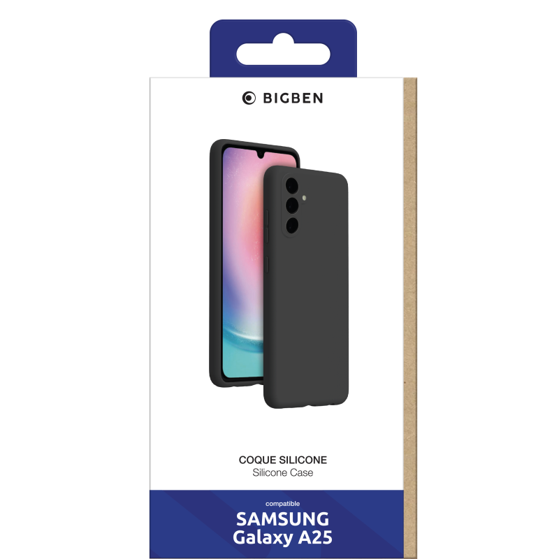 Coque Silicone SoftTouch Noire pour Samsung Galaxy A25 Bigben