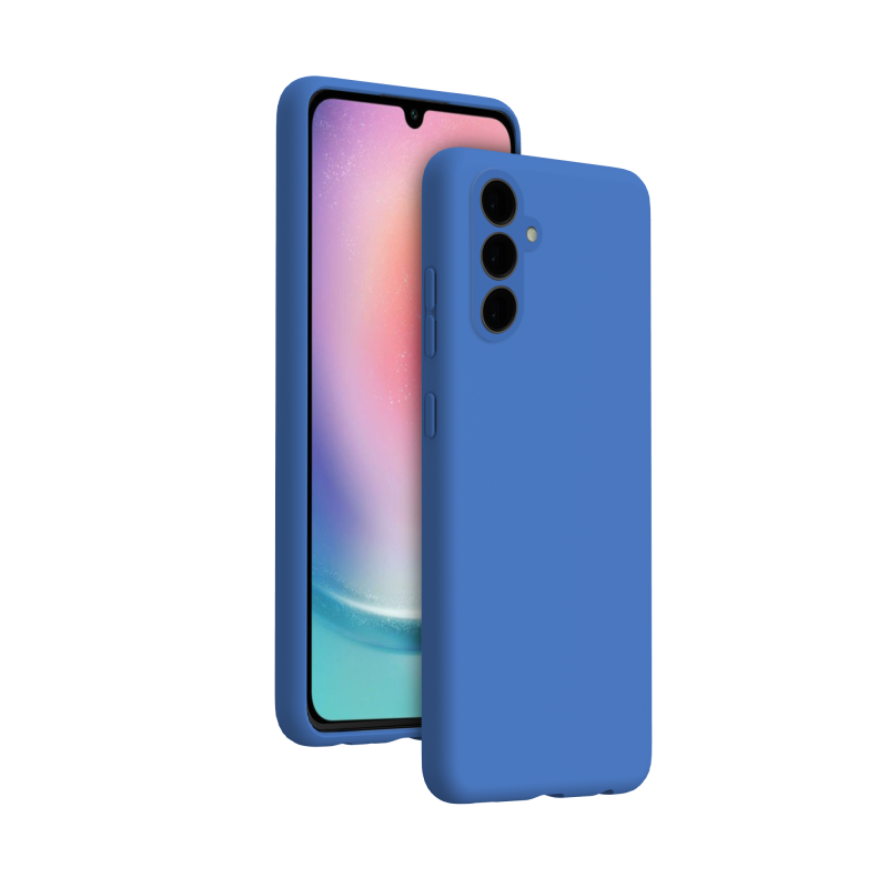 Coque Silicone SoftTouch Bleue pour Samsung Galaxy A25 Bigben