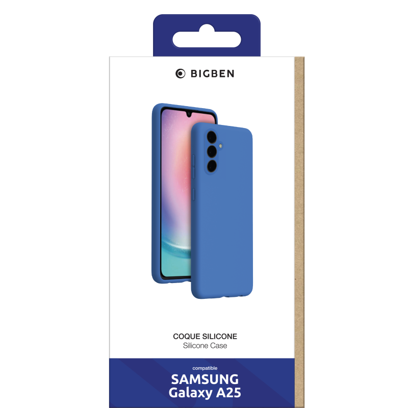 Coque Silicone SoftTouch Bleue pour Samsung Galaxy A25 Bigben
