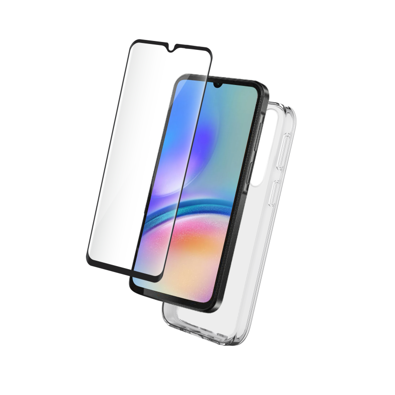 Pack Galaxy A05s Accessoires Coque Transparente + Verre trempé + SmartFrame™ Bigben