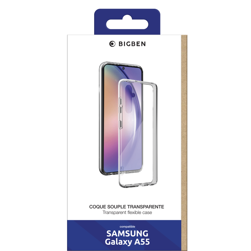 Coque Samsung Galaxy A55 Souple Transparente Bigben