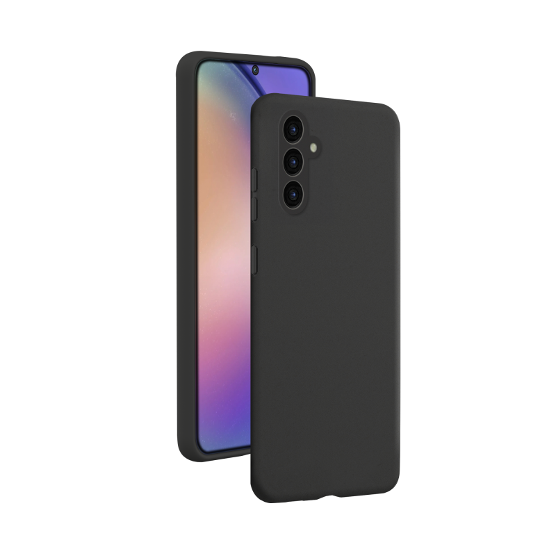 Coque Silicone SoftTouch Noire pour Samsung Galaxy A55 Bigben