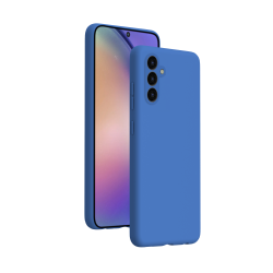 Coque Silicone SoftTouch Bleu pour Samsung Galaxy A55 Bigben